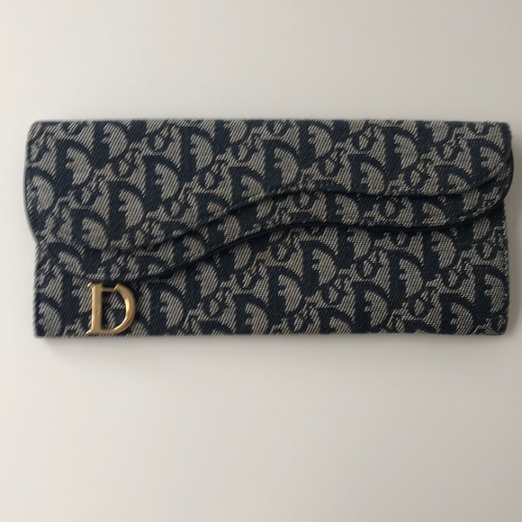 Dior Handbags - Vintage Dior Logo Denim wallet clutch